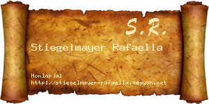Stiegelmayer Rafaella névjegykártya